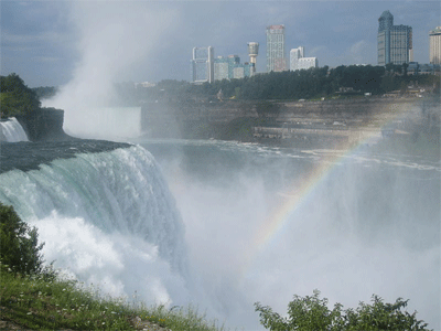 RAINBOW AT NIAGARA FALLS, NY. JULY 30, 2009. AUTHOR: BILLY HATHORN